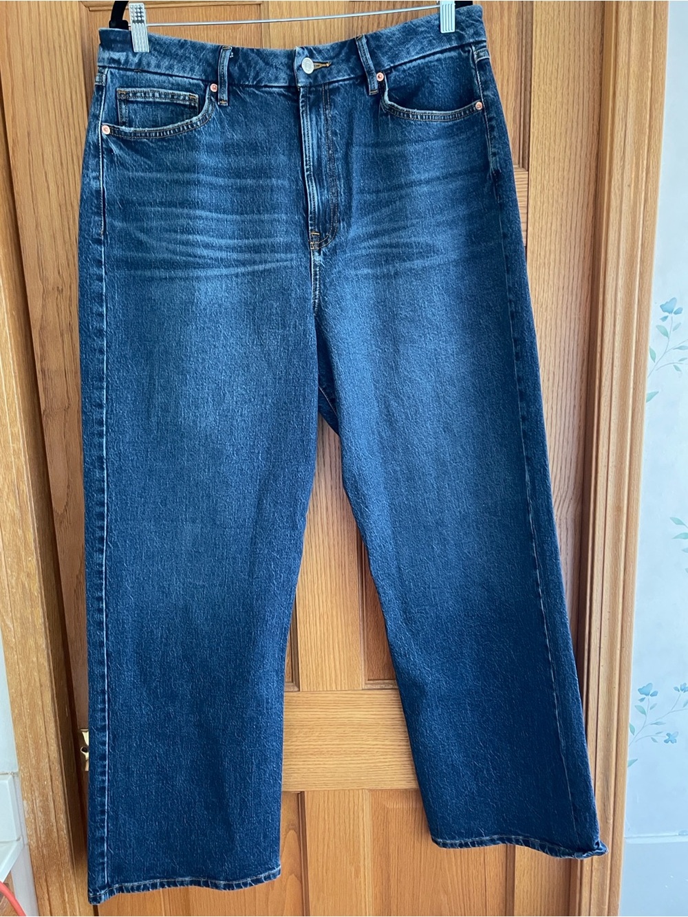 Forever 21 Dark Wash Wide-Leg Jeans
